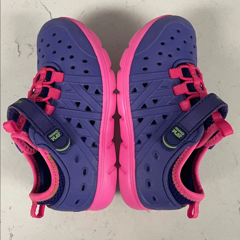 Stride Rite Girls Little Kid Made2play Phibian Sneaker Sandal Size 9 Purple Pink